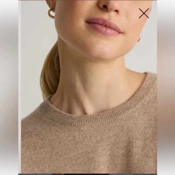 Quince 100% Mongolian Cashmere Crewneck Sweater in Tan - Picture 8 of 9